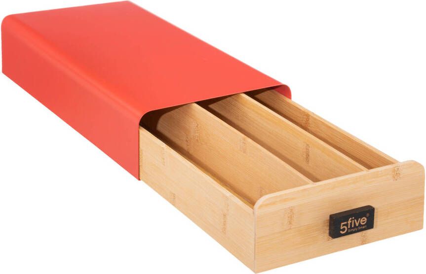 4Goodz Capsulehouder Nespresso Metaal/bamboe 30 Cups 38x18x7 Cm Roze