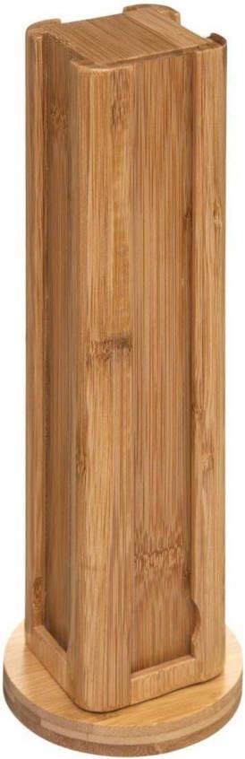 5Five Koffie Cup/capsule Houder/dispenser Bamboe Hout Roterend 32 Cups Koffiecuphouders