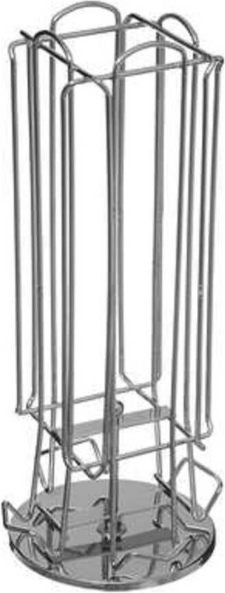 5Five Koffie Cup/capsule Houder/dispenser Zilver Roterend 20 Cups Koffiecuphouders