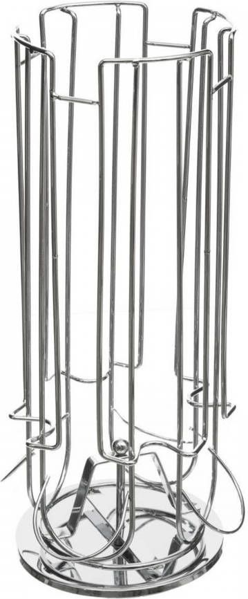 5Five Koffie Cup/capsule Houder/dispenser Zilver Roterend 24 Cups Koffiecuphouders