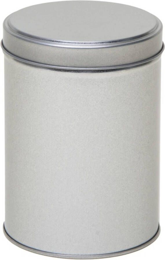Merkloos Zilver Rond Opbergblik/bewaarblik 13 Cm Voorraadblikken