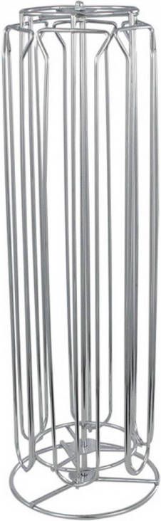 Merkloos Zilveren Koffiecup Display/houder Draaibaar 60 Cups Koffiecuphouders