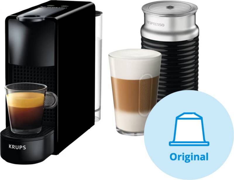 Krups Nespresso Essenza Mini XN1118 Zwart + Melkopschuimer
