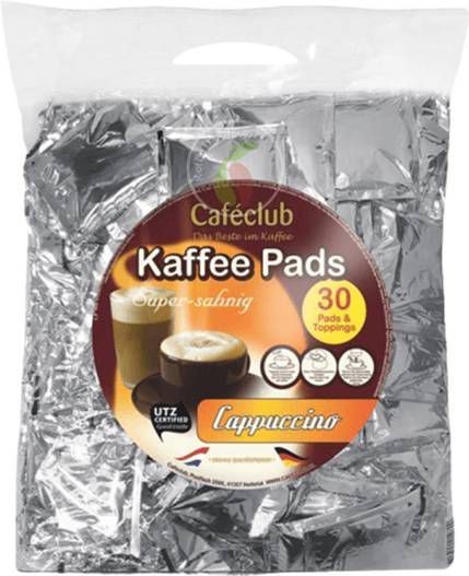 Cafeclub Supercreme Cappuccino Megabeutel Koffiepads 30 stuks