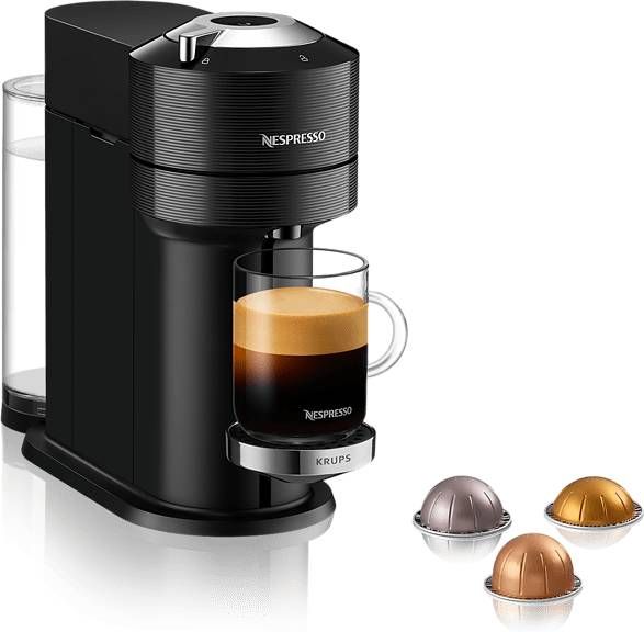 Nespresso Krups koffieapparaat Vertuo Next XN9108(Zwart )